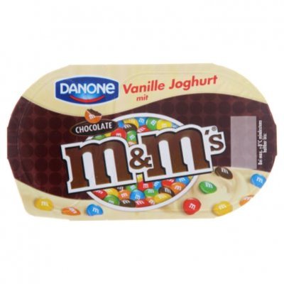 Danone Vanille yoghurt m&m's